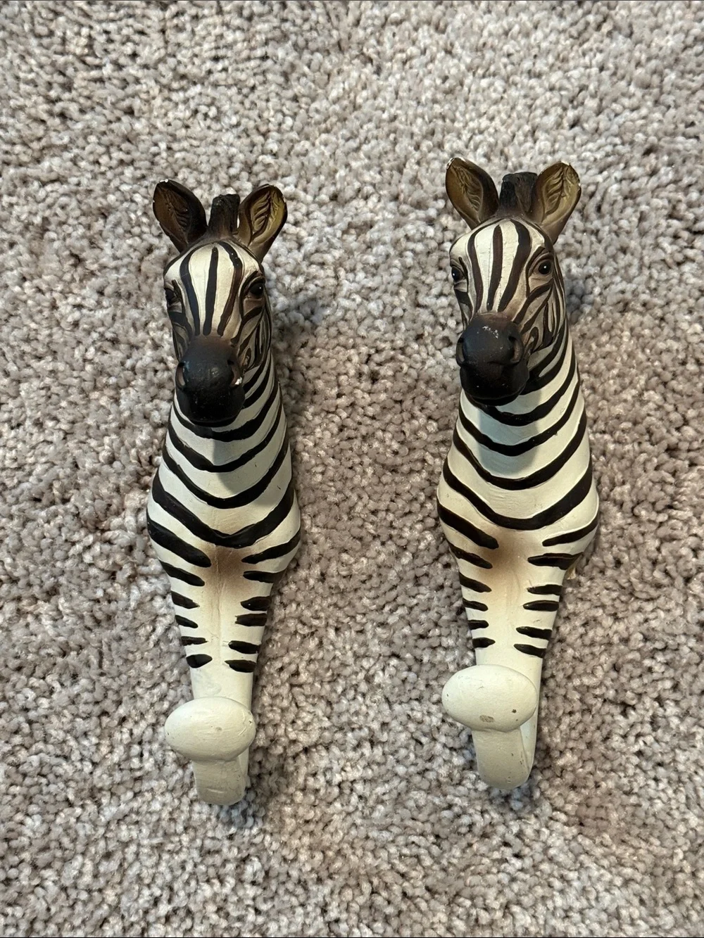 Hobby Lobby Zebra Head Wall Hooks in Black and White